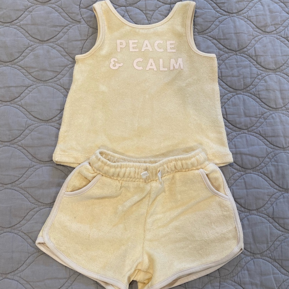 Zara terry cloth 2 piece